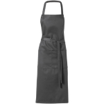 Delantal de cocina personalizado largo de colores 240 g/m2 Masterchef color gris oscuro