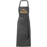 Delantal de cocina personalizado largo de colores 240 g/m2 Masterchef color gris oscuro vista impresión serigrafía