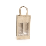 Bolsa de yute para 2 botellas de vino de 75 cl Doble Vino Yute color beige segunda vista