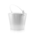 Cubo metálico con asa para bebidas con abridor colgado capacidad 4L color plateado segunda vista