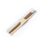 Set 2 palillos con detalles de color y funda de cartón Natura color blanco primera vista