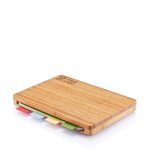 Set de cuatro tablas para diferentes tipos de alimentos para empresas color marrón vista de impresión