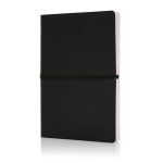 Libretas con tapa blanda de colores A5 hojas a rayas Flexi Colors color negro