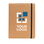 Portafolios con tapa de corcho, hojas, boli y tarjeteros Cork Style A4 color marfil vista de impresión