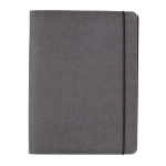 Portafolios publicitarios de cuero reciclado A4 Recycled Leather color gris segunda vista