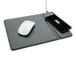 Mousepads personalizados con cargador inalámbrico Wireless color negro