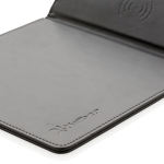 Mousepads personalizados con cargador inalámbrico Wireless color negro segunda vista con logo