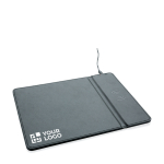 Mousepads personalizados con cargador inalámbrico Wireless color negro vista de impresión