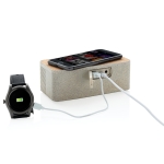 Altavoz eco de paja de trigo y corcho con cargador Wheat Straw color beige tercera vista