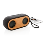 Altavoces de 10W con carcasa de materiales sostenibles WoodStock color madera segunda vista
