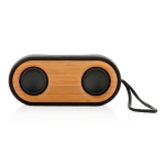 Altavoces de 10W con carcasa de materiales sostenibles WoodStock color madera tercera vista
