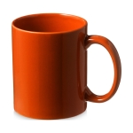 Tazas personalizadas en color de cerámica de 330ml Basic Colorful color naranja segunda vista frontal