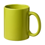 Tazas personalizadas en color de cerámica de 330ml Basic Colorful color verde lima segunda vista frontal
