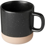 Taza personalizada de cerámica de fondo sin esmaltar 360ml Design color negro segunda vista frontal
