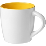Tazas blancas con interior de color y 340ml Colormixt White color amarillo segunda vista frontal