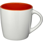 Tazas blancas con interior de color y 340ml Colormixt White color naranja oscuro segunda vista frontal