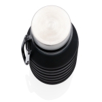 Bidón plegable de silicona antigoteo con mosquetón 550ml Travel color negro séptima vista