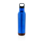 Botellas reutilizables de acero con base de corcho 600ml Cork Base color azul segunda vista