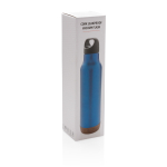 Botellas reutilizables de acero con base de corcho 600ml Cork Base color azul quinta vista