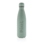 Botellas termo personalizadas de acero 500ml Lifestyle Premium color verde menta vista con logo