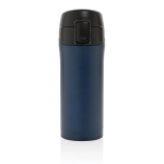 Taza termo con sistema de fácil apertura antigoteo 300ml color azul oscuro segunda vista