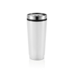 Vasos térmicos personalizados de acero con interior de PP 350ml Spot color blanco