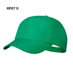 Gorra RPET con logotipo a todo color y cierre de velcro Recycle RPET tercera vista