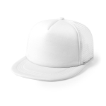 Gorra de poliéster con visera plana acolchada y redecilla trasera Surf color blanco segunda vista