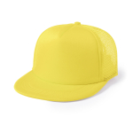 Gorra de poliéster con visera plana acolchada y redecilla trasera Surf color amarillo primera vista