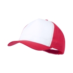 Gorra de poliéster con frontal blanco para sublimar Impact Sublim color rojo primera vista