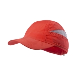 Gorra deportiva personalizada de 7 paneles con redecilla Sport color rojo primera vista