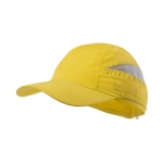 Gorra deportiva personalizada de 7 paneles con redecilla Sport color amarillo primera vista