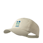 Gorra de algodón orgánico color crudo y cierre velcro Organic Cotton vista principal