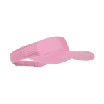Visera personalizada de poliéster con laterales acolchados color rosa primera vista