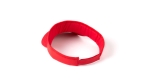 Visera de algodón con logotipo con cierre ajustable de velcro Sun color rojo tercera vista
