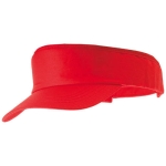 Visera de algodón con logotipo con cierre ajustable de velcro Sun color rojo