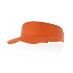 Visera de algodón con logotipo con cierre ajustable de velcro Sun color naranja primera vista