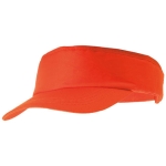Visera de algodón con logotipo con cierre ajustable de velcro Sun color naranja