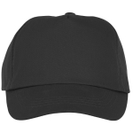 Gorras para niños personalizadas de algodón 175 g/m2 Héroe color negro segunda vista frontal