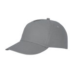 Gorras con logo y cierre de tela adherente, en algodón 175 g/m2 Héroe color gris