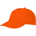 Gorras con logo y cierre de tela adherente, en algodón 175 g/m2 Héroe color naranja segunda vista frontal