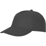 Gorras con logo y cierre de tela adherente, en algodón 175 g/m2 Héroe color gris oscuro segunda vista frontal