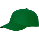 Gorras con logo y cierre de tela adherente, en algodón 175 g/m2 Héroe color verde oscuro segunda vista frontal