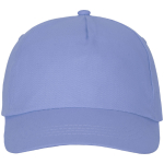Gorras con logo y cierre de tela adherente, en algodón 175 g/m2 Héroe color azul claro