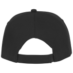 Gorra de algodón con línea blanca en la visera 175 g/m2 ClearLine Pro color negro segunda vista trasera