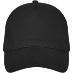 Gorras promocionales de algodón con hebilla 260 g/m2 Héroe Max color negro segunda vista frontal