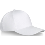 Gorras promocionales de algodón con hebilla 260 g/m2 Héroe Max color blanco vista lateral