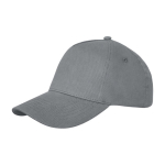 Gorras promocionales de algodón con hebilla 260 g/m2 Héroe Max color gris