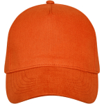 Gorras promocionales de algodón con hebilla 260 g/m2 Héroe Max color naranja segunda vista frontal