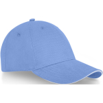 Gorra de 6 paneles y algodón de 260 g/m2 con hebilla ClearLine Metal color azul claro vista lateral